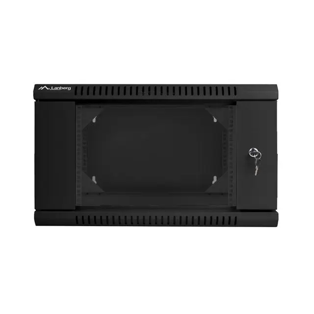 Lanberg rack cabinet 19’’ double-section wall-mount 6U / 600x600 for self-assembly (flat pack) black - Сървърни и