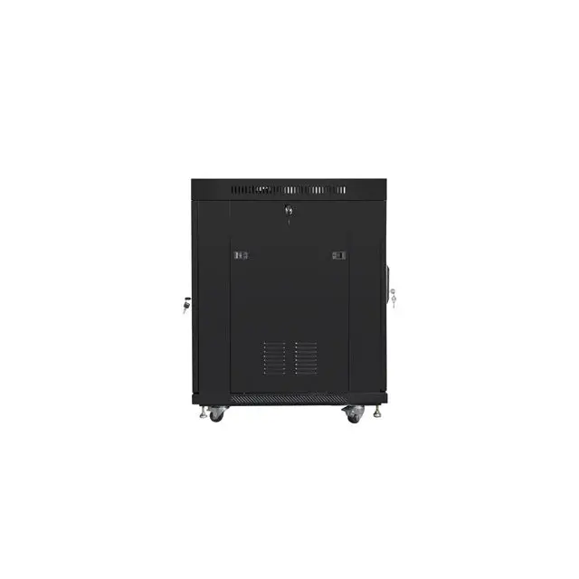 Lanberg rack cabinet 19’’ free-standing 15U/600x800 (flat pack) with glass door lcd black v2 - Сървърни и