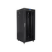 Lanberg rack cabinet 19’’ free-standing 27U / 600x600 self-assembly flat pack with glass door LCD black - Сървърни и