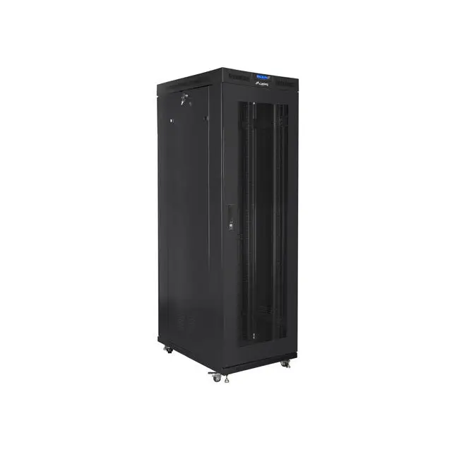 Lanberg rack cabinet 19’’ free-standing 42U/800x1000 (flat pack) with mesh door lcd black v2 - Сървърни и