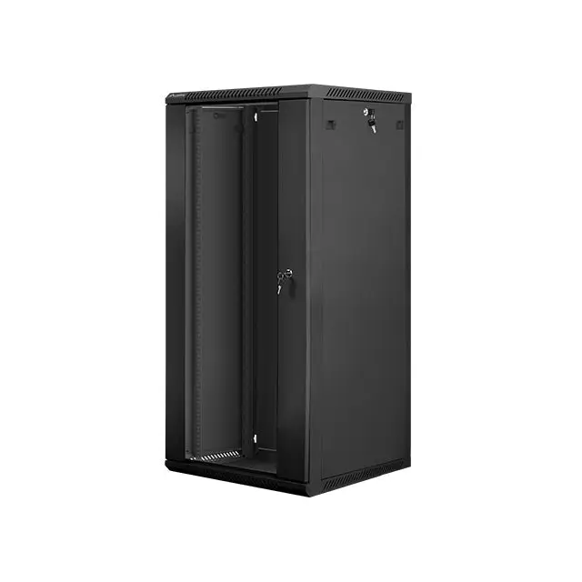 Lanberg rack cabinet 19’’ wall-mount 27U / 600x600 for self-assembly (flat pack) black - Сървърни и комуникационни