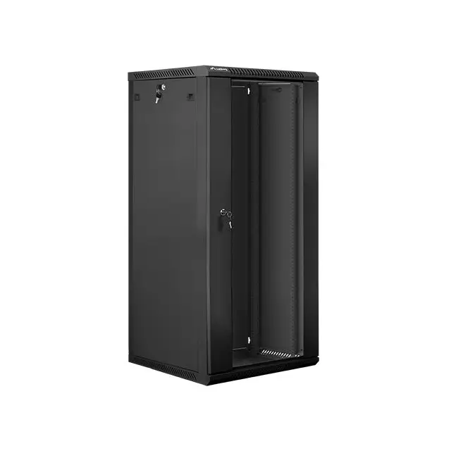 Lanberg rack cabinet 19’’ wall-mount 27U / 600x600 for self-assembly (flat pack) black - Сървърни и комуникационни