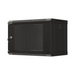 Lanberg rack cabinet 19’’ wall-mount 6U/540x350 (flat pack) with glass door black - Сървърни и комуникационни