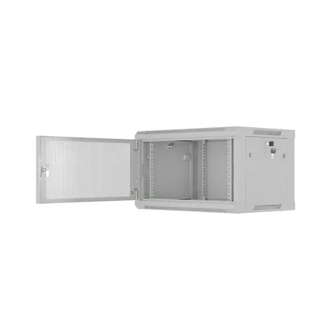 Lanberg rack cabinet 19’’ wall-mount 6U/600x450 with perforated door grey (flat pack) - Сървърни и комуникационни