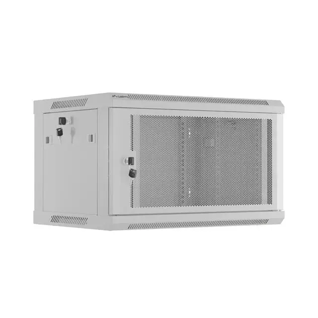 Lanberg rack cabinet 19’’ wall-mount 6U/600x450 with perforated door grey (flat pack) - Сървърни и комуникационни