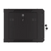 Lanberg rack cabinet 19’’ wall-mount 6U/600x450 with perforated door black (flat pack) - Сървърни и комуникационни