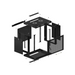 Lanberg rack cabinet 19’’ wall-mount 9U/600x450 with perforated door black (flat pack) - Сървърни и комуникационни