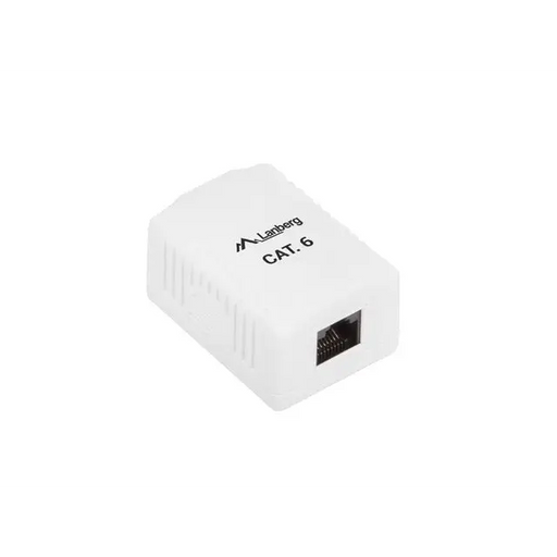 Lanberg surface-mount box CAT.6 UTP UNshielded 1X RJ45 white - Конектори<<<LANBERG адаптери конектори и