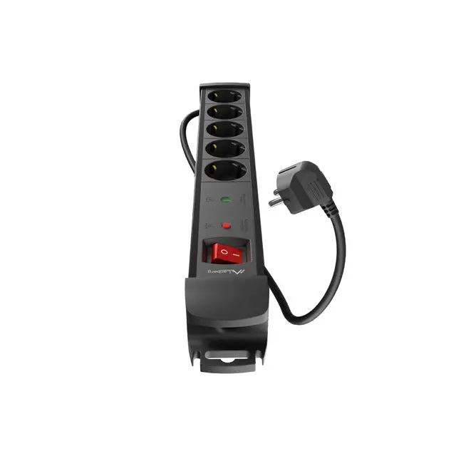 Lanberg surge protector sp1 3m 5x schuko outlets black - Разклонители<<<LANBERG сървърни шкафове и