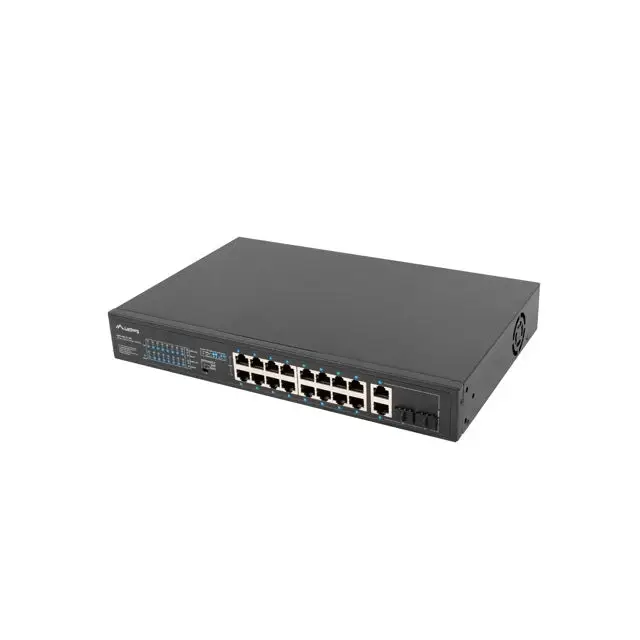 Lanberg switch 16x 100mb poe+/2x 1GB/1x sfp unmanaged rack 10’’ & 19’’ gigabit ethernet 150w - Комутатори<<<LANBERG