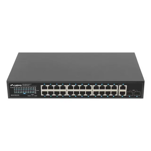 Lanberg switch 24x 1GB poe+/2x GB 2x sfp rack 19’’ gigabit ethernet 250w - Комутатори<<<LANBERG мрежово и
