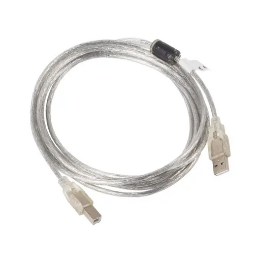 Lanberg USB-A (M) -> USB-B (M) 2.0 cable 3m transparent ferrite - USB<<<LANBERG кабели<<<LANBERG<<<PolyComp&&&USB