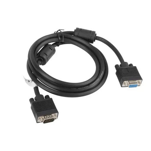 Lanberg VGA M/F extension cable 1.8m shielded ferrite black - Видео<<<LANBERG кабели<<<LANBERG<<<PolyComp&&&VGA