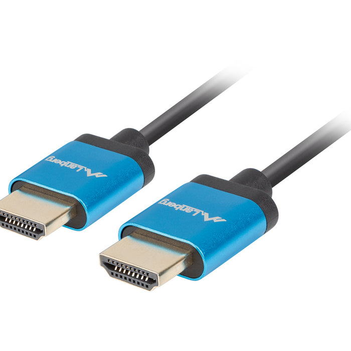 Lanberg HDMI M/M V2.0 4K cable 0.5m, slim, black