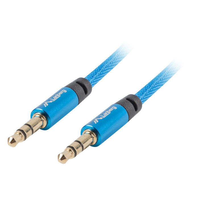Lanberg mini jack 3.5mm M/M 3 pin cable 3m, blue premium