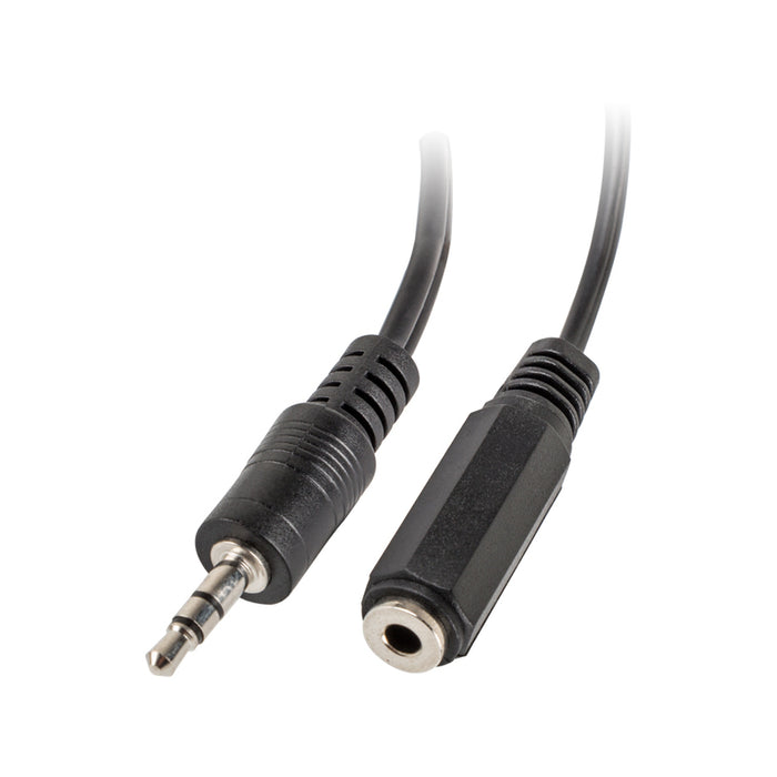 Lanberg adapter jack stereo (M) -> jack stereo (F) X2 10cm, black