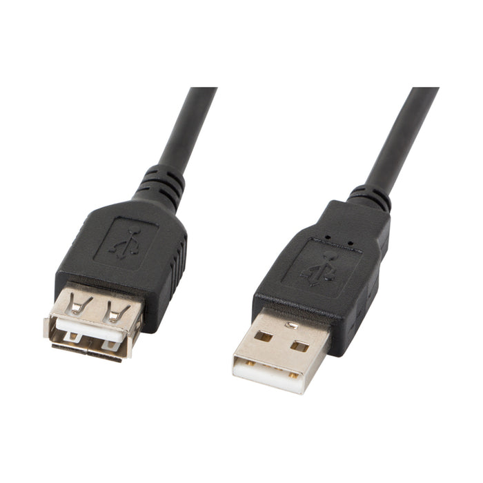 Lanberg extension cable USB 2.0 AM-AF, 1.8m, black