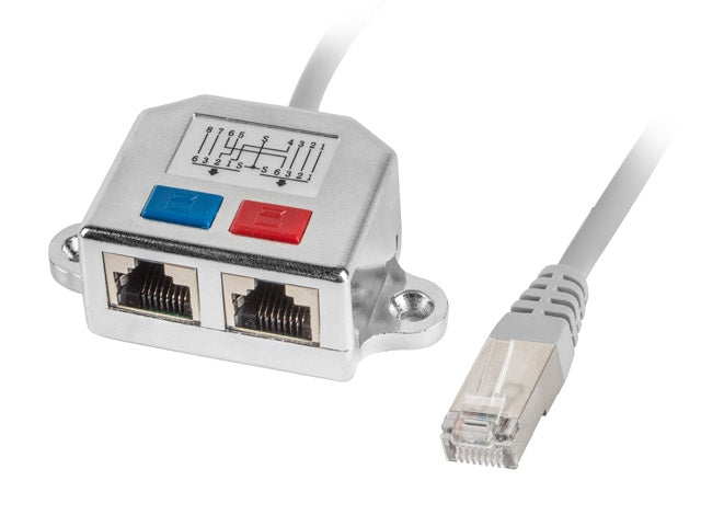 Lanberg adapter LAN splitter RJ45 -> 2x RJ45 ftpad-0026-s