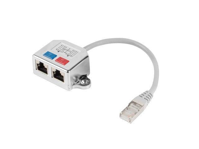 Lanberg adapter LAN splitter RJ45 -> 2x RJ45 ftpad-0026-s