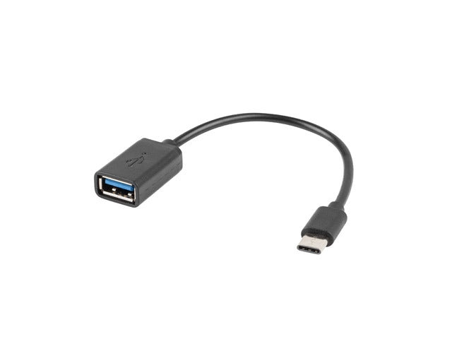 Lanberg adapter USB-C(m) 2.0 -> USB-A(f) cable 15cm OTG, black