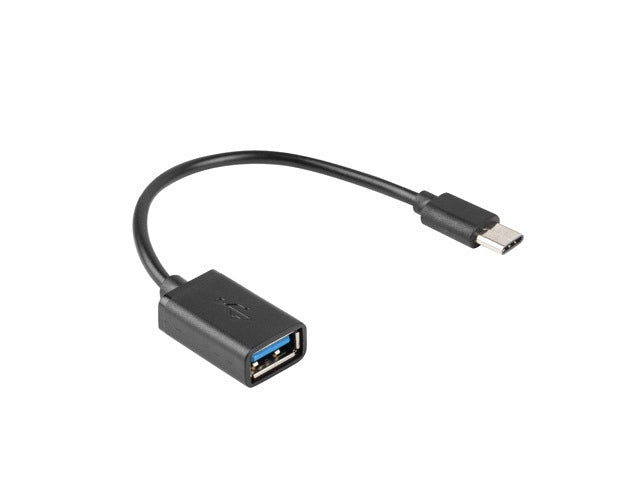 Lanberg adapter USB-C(m) 2.0 -> USB-A(f) cable 15cm OTG, black