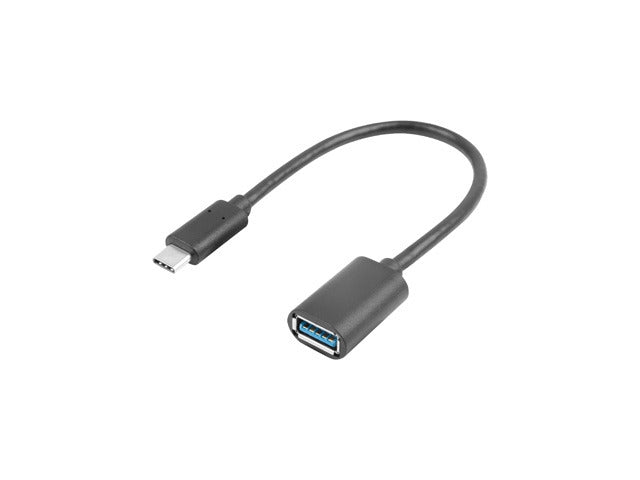 Lanberg Adater Cable USB-C(M) 3.1->USB-A(F) OTG 15CM Black