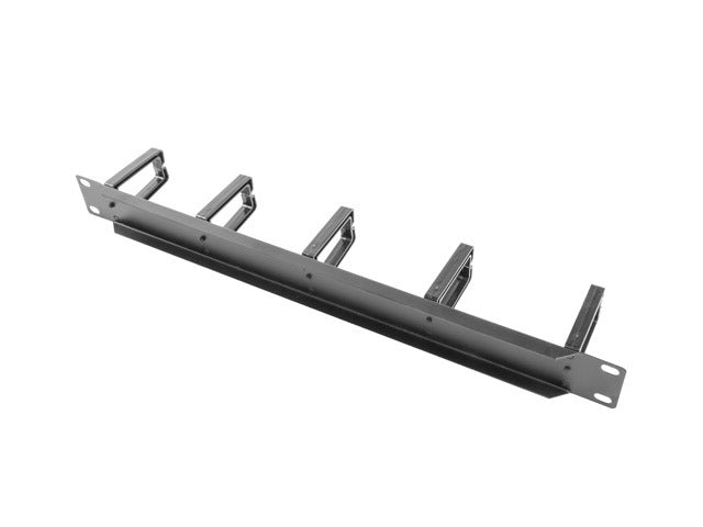 Lanberg 19" cable management panel w. 5 plastic holders 1U - type b, black