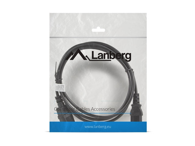 Lanberg extension power supply cable IEC 320 C13 ->  C14 1.8m, black