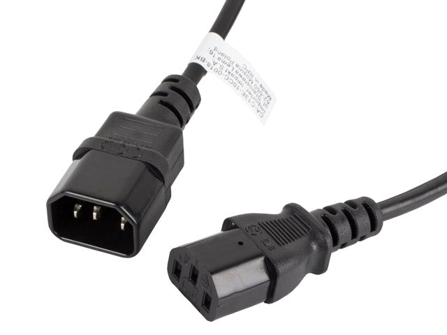 Lanberg extension power supply cable IEC 320 C13 ->  C14 1.8m, black