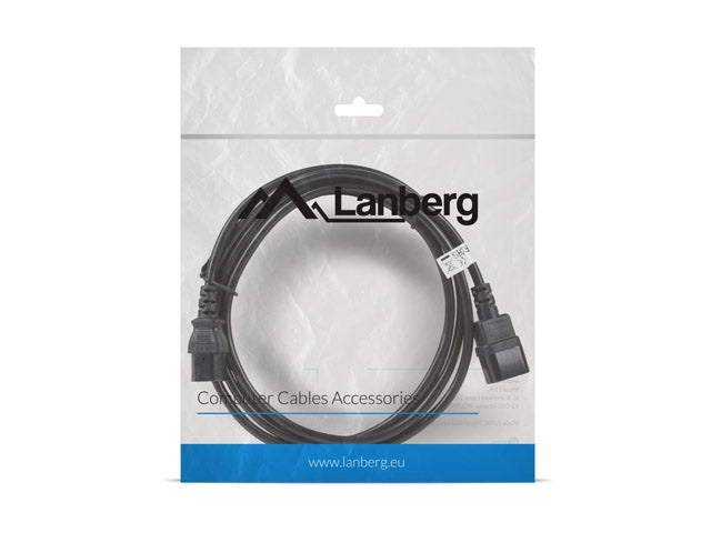 Lanberg extension power supply cable IEC 320 C13 -> C14 3m VDE, black