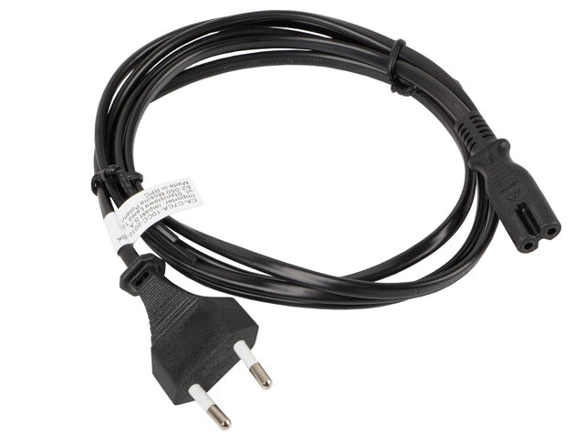 Lanberg CEE 7/16 -> IEC 320 C7 EURO (RADIO) power cord 1.8m, black