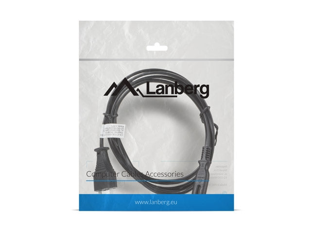 Lanberg CEE 7/16 -> IEC 320 C7 EURO (RADIO) power cord 1.8m, black