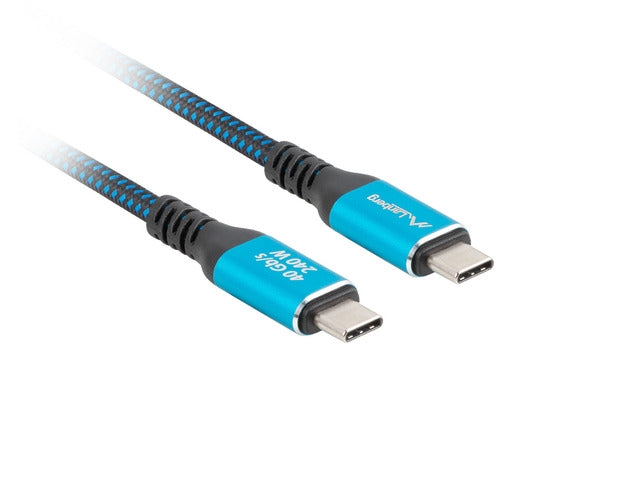 Lanberg USB-C M/M 4.0 cable 1.5m 240w 8k 60hz black-blue
