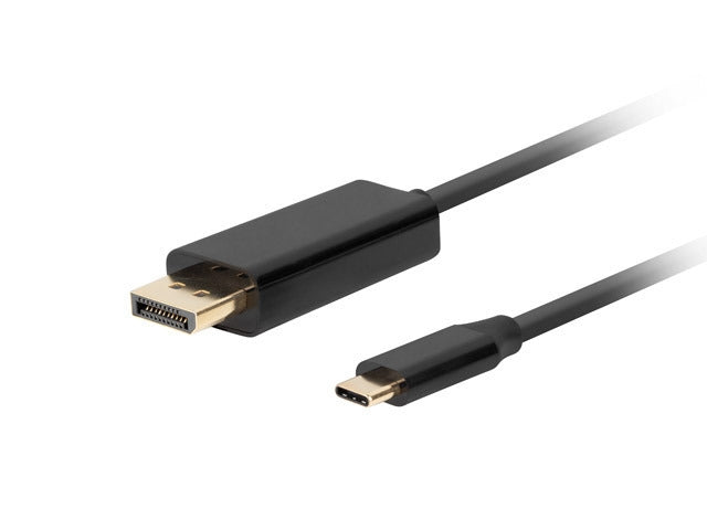 Lanberg USB-C (M) -> display port (M) cable 1.8m 4K 60Hz, black