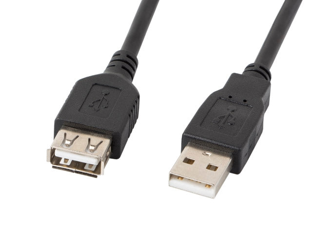 Lanberg extension cable USB 2.0 AM-AF 2.0, 3m, black
