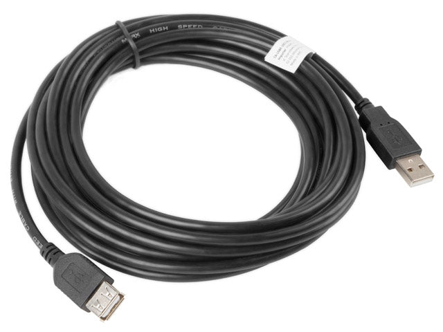 Lanberg extension cable USB 2.0 AM-AF, 5m, black