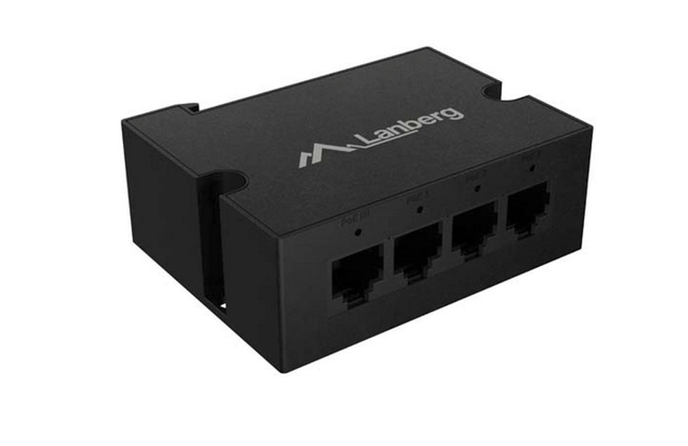 Lanberg Switch POE Extender DIN-GE4-BT-90W 1 x IN 3 x OUT Gigabit Ethernet DIN Rail BT 90W Metal Clips