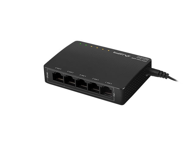 Lanberg switch dsp3-1005-60w 5x 1GB poe+ (4 port poe 30w/port max 60w) unmanaged desktop