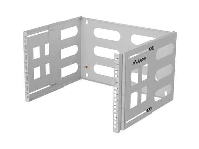 Lanberg Folding Bracket, wall-mount 19" 6U 497x400/240, Grey