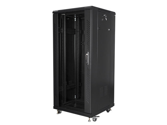 Lanberg rack cabinet 19" free-standing 27U / 600x600 self-assembly flat pack, black
