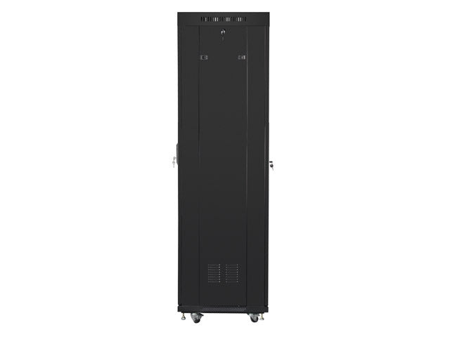Lanberg rack cabinet 19" free-standing 42U/600x600 (flat pack) with glass door lcd black v2