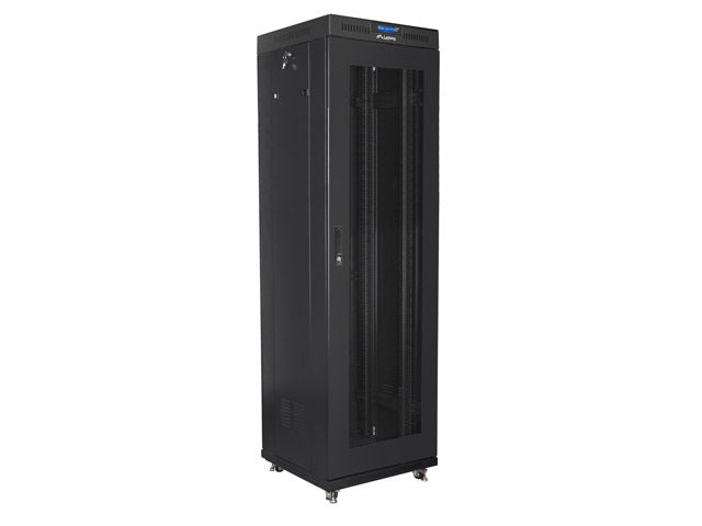 Lanberg rack cabinet 19" free-standing 42U/600x600 (flat pack) with mesh door lcd black v2