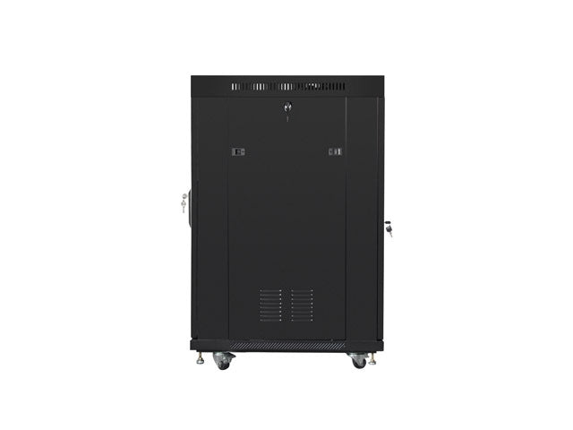Lanberg rack cabinet 19" free-standing 22U/600x800 (flat pack) with glass door lcd black v2