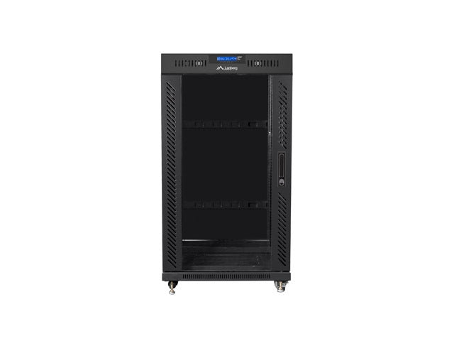 Lanberg rack cabinet 19" free-standing 22U/600x800 (flat pack) with glass door lcd black v2