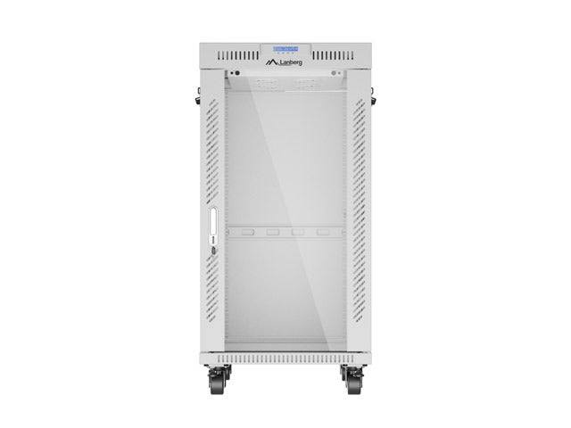 Lanberg rack cabinet 19" free-standing 22U/600x800 (flat pack) with glass door lcd grey v2