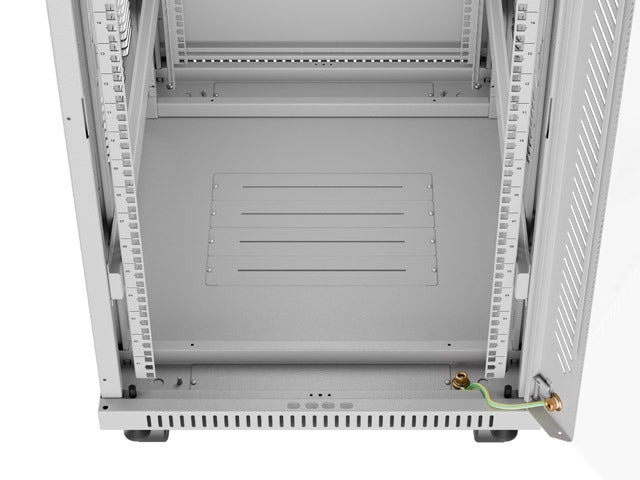 Lanberg rack cabinet 19" free-standing 22U/600x800 (flat pack) with glass door lcd grey v2