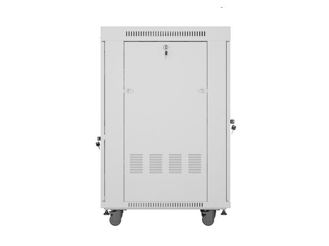 Lanberg rack cabinet 19" free-standing 22U/600x800 (flat pack) with glass door lcd grey v2