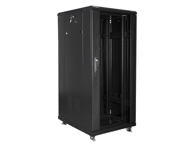 Lanberg rack cabinet 19" free-standing 27U / 600x800 self-assembly flat pack, black