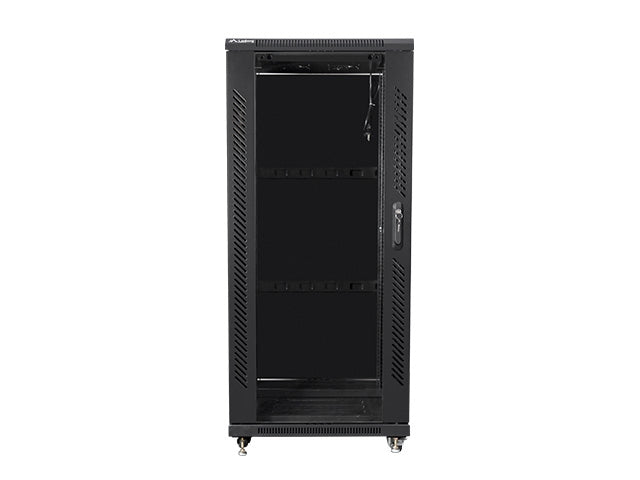 Lanberg rack cabinet 19" free-standing 27U / 600x800 self-assembly flat pack, black