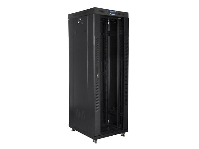 Lanberg rack cabinet 19" free-standing 37U/800x1000 (flat pack) with glass door lcd black v2